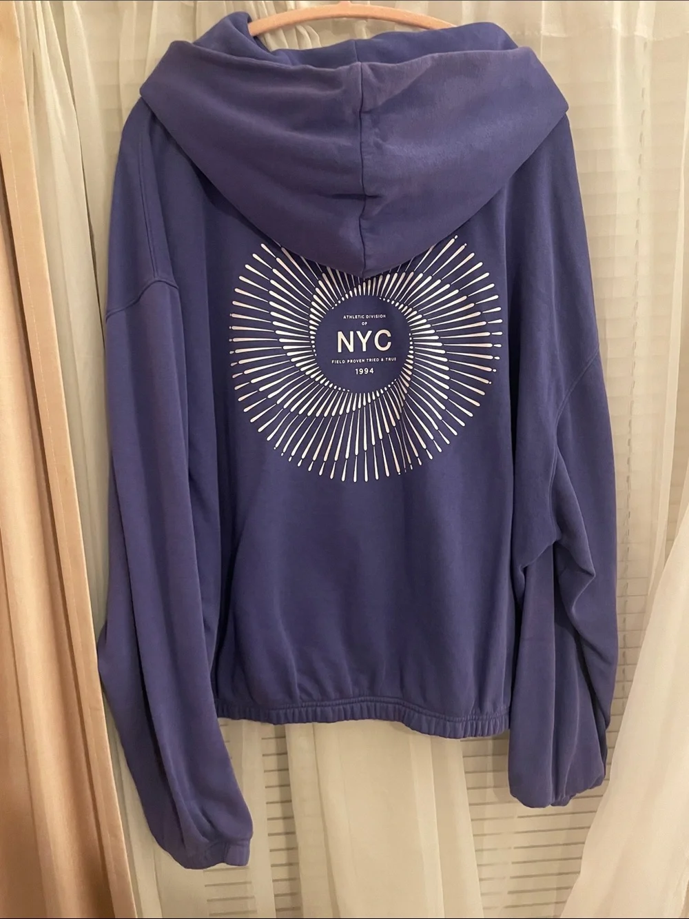 Old Navy Purple NYC Graphic Hoodie Sweater